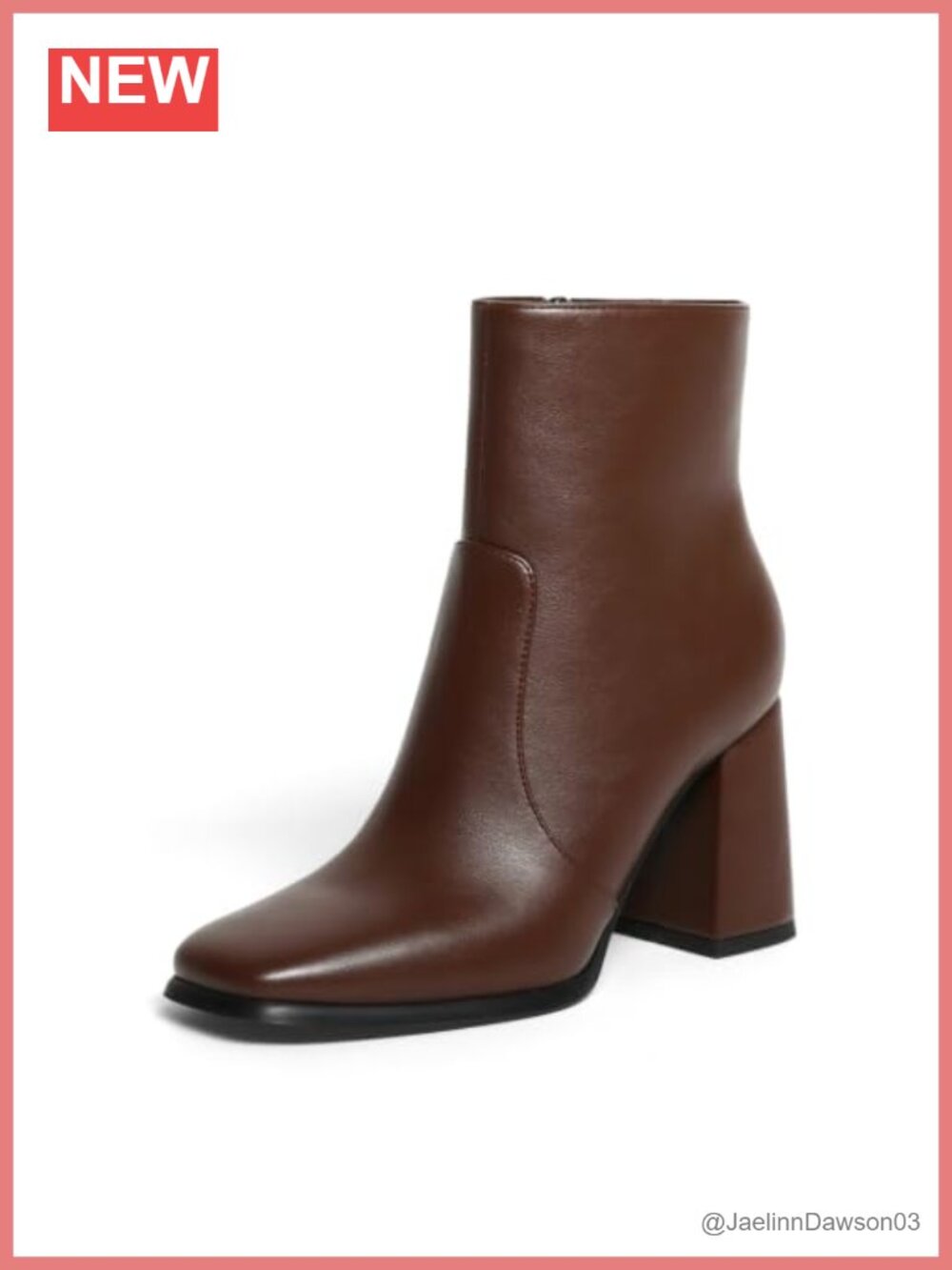 Women's Square Toe Ankle Boots Chunky Block Heel Bootie